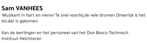 Sam Vanhees