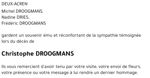 Christophe DROOGMANS