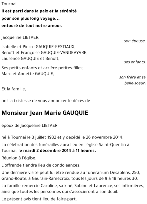 Jean Marie GAUQUIE