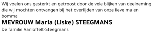 Maria (Liske) Steegmans
