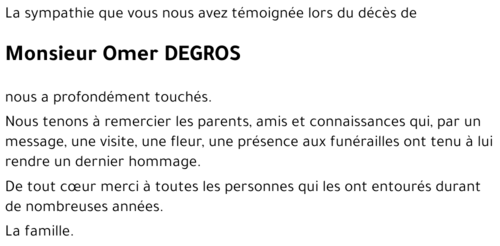 Omer DEGROS
