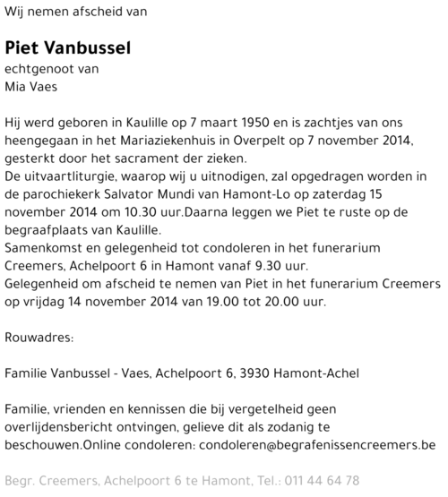 Piet Vanbussel