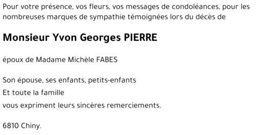 Yvon Georges PIERRE