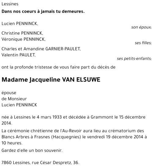 Jacqueline VAN ELSUWE