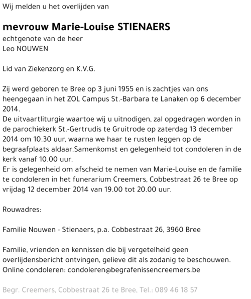 Marie-Louise Stienaers