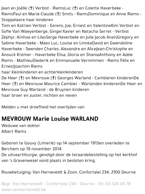 Marie Louise Warland