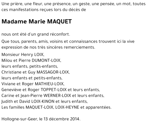 Marie MAQUET