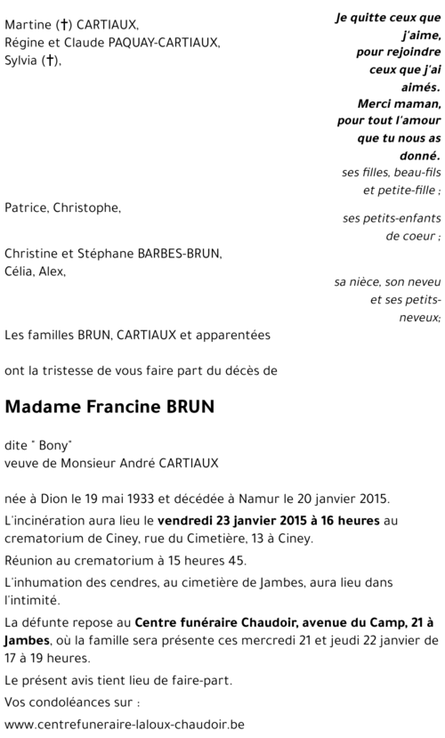 Francine BRUN