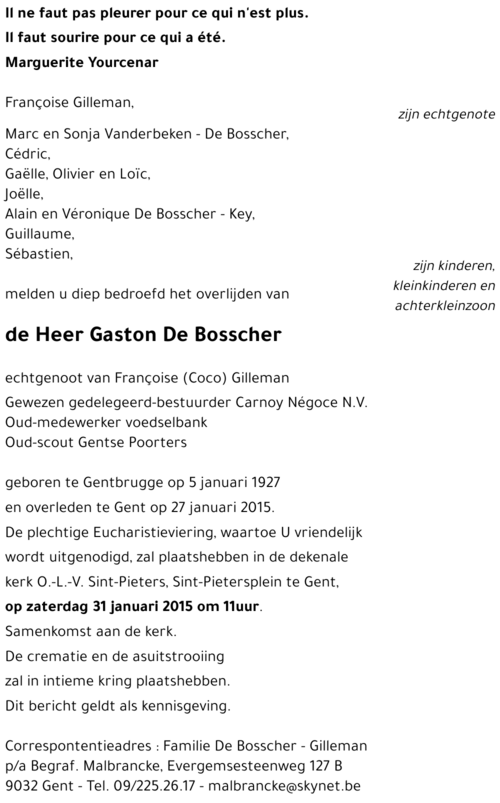 Gaston De Bosscher