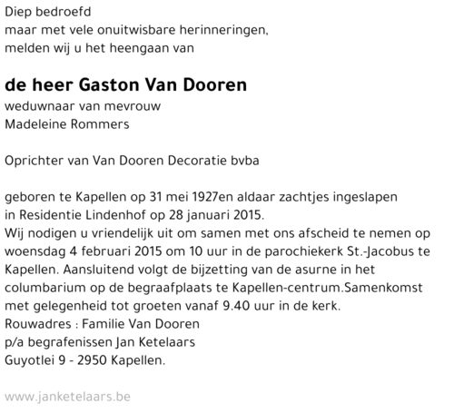 Gaston Van Dooren