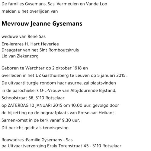 Jeanne Gysemans