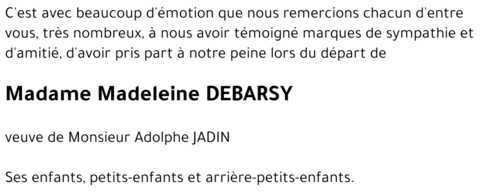 Madeleine DEBARSY