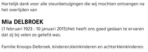 Mia Delbroek