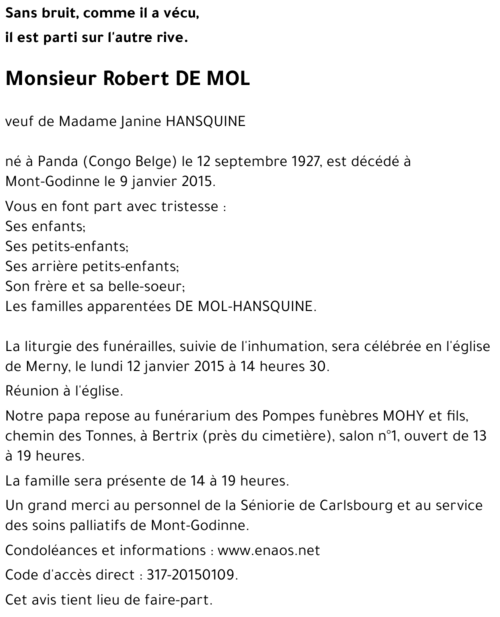 Robert DE MOL