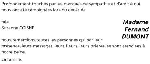 Suzanne COISNE