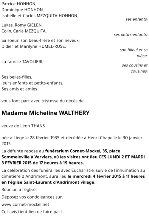 WALTHERY Micheline