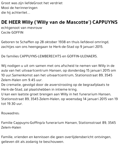 Willy CAPPUYNS