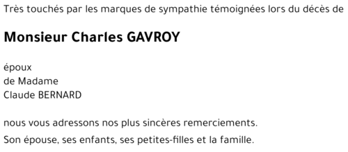Charles GAVROY 
