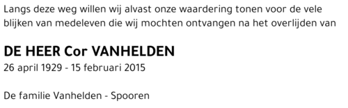 Cor Vanhelden