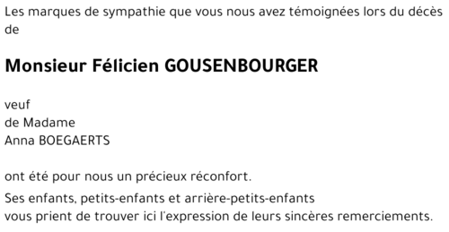 Félicien GOUSENBOURGER