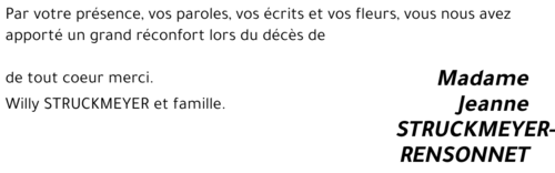 Jeanne STRUCKMEYER-RENSONNET