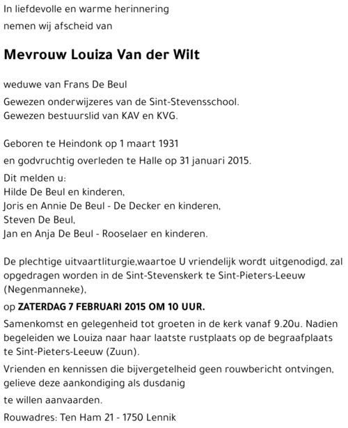 Louiza Van der Wilt