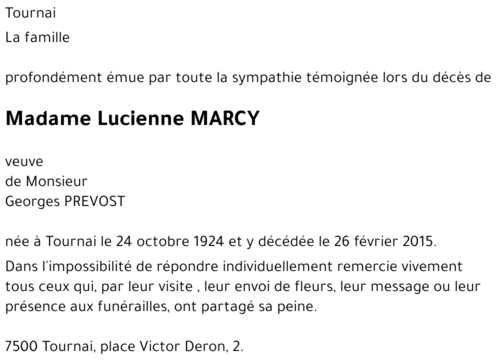 Lucienne MARCY