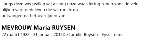 Maria RUYSEN