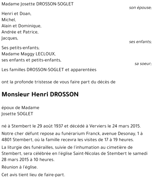 DROSSON Henri