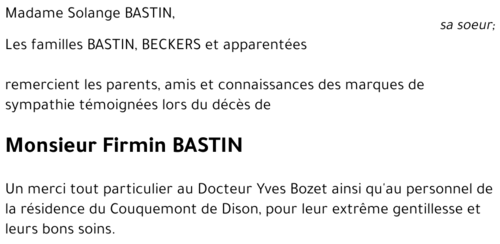 Firmin BASTIN