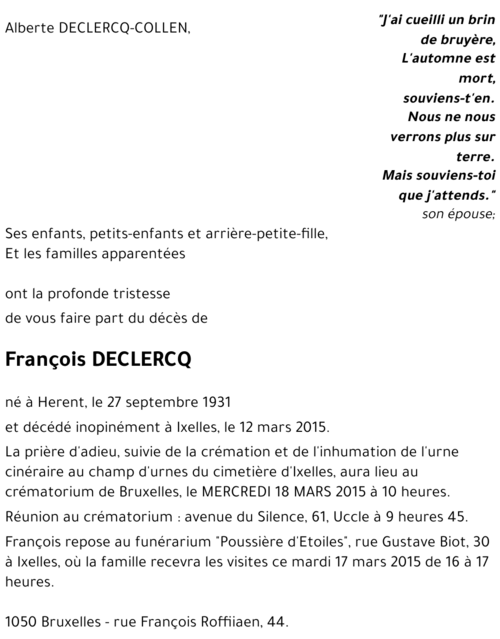 François DECLERCQ