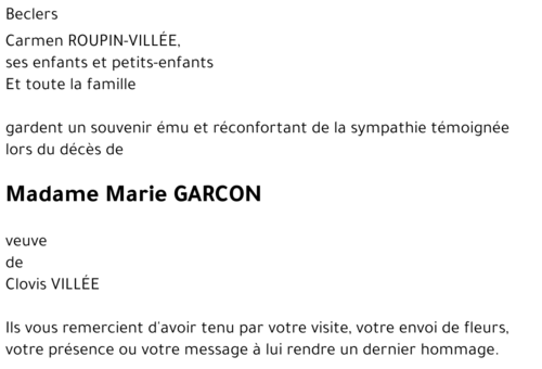 Marie GARCON
