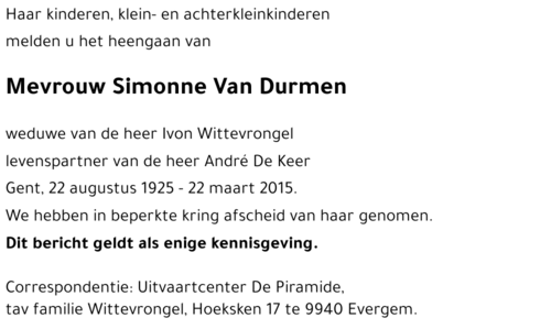 Simonne Van Durmen