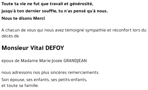 Vital DEFOY