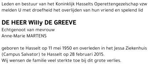 Willy De Greeve