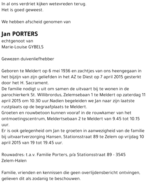 Jan PORTERS