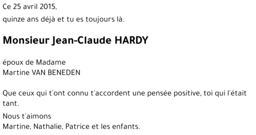 Jean-Claude HARDY 