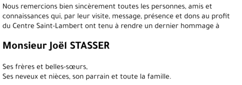 Joël STASSER 