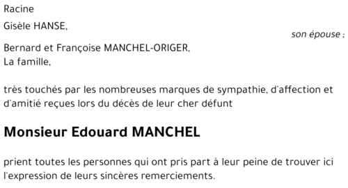 Edouard MANCHEL