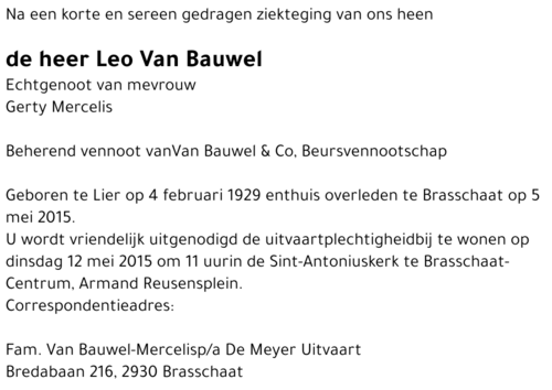Leo Van Bauwel