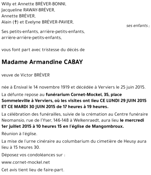 Armandine CABAY