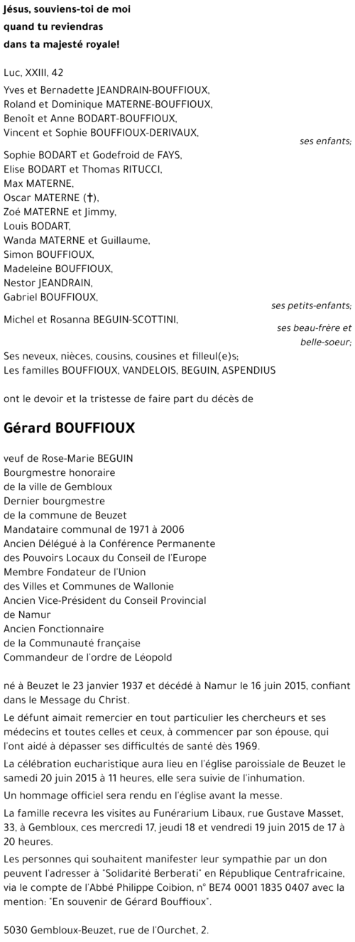 Gérard BOUFFIOUX