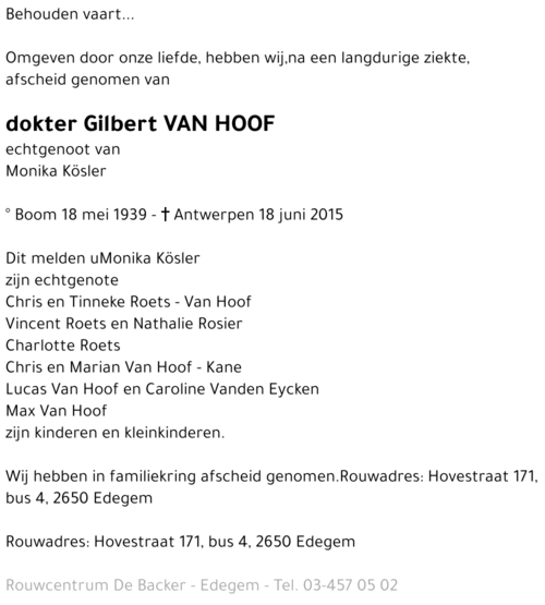Gilbert Van Hoof