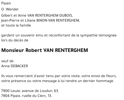 Robert VAN RENTERGHEM