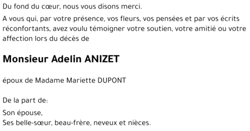 Adelin ANIZET 