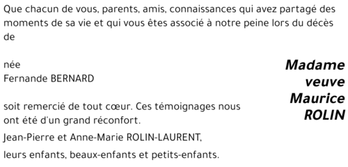 Fernande BERNARD