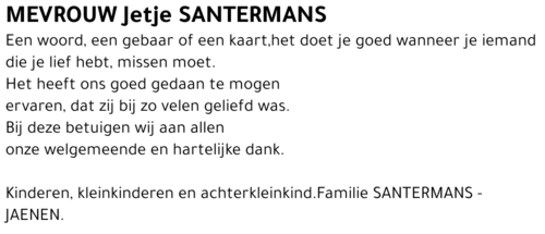 Jetje SANTERMANS