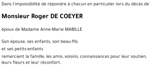 Roger De Coeyer