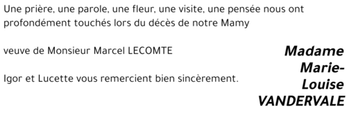 Marie-Louise VANDERVALE