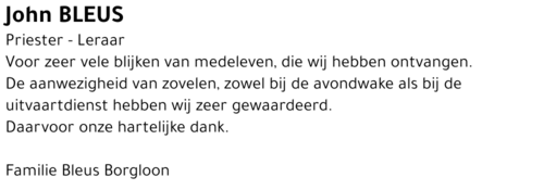 John BLEUS